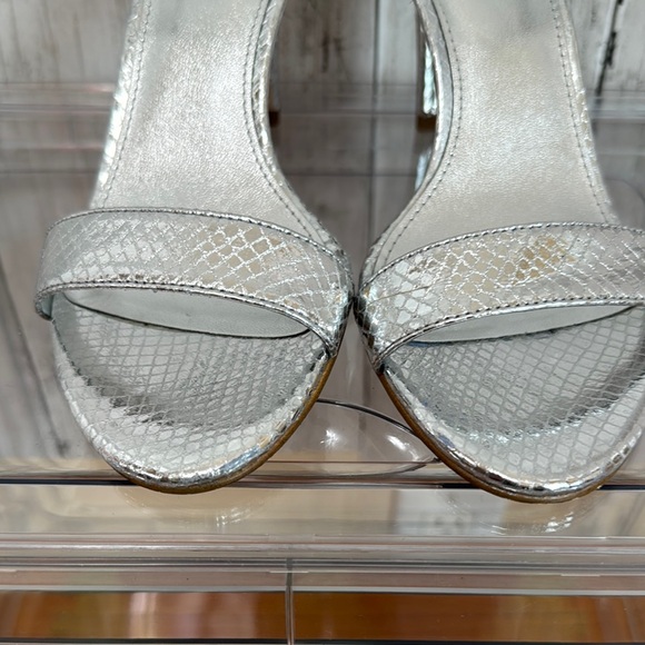 Michael Kors Silver High Heel Sandals - Picture 3 of 8